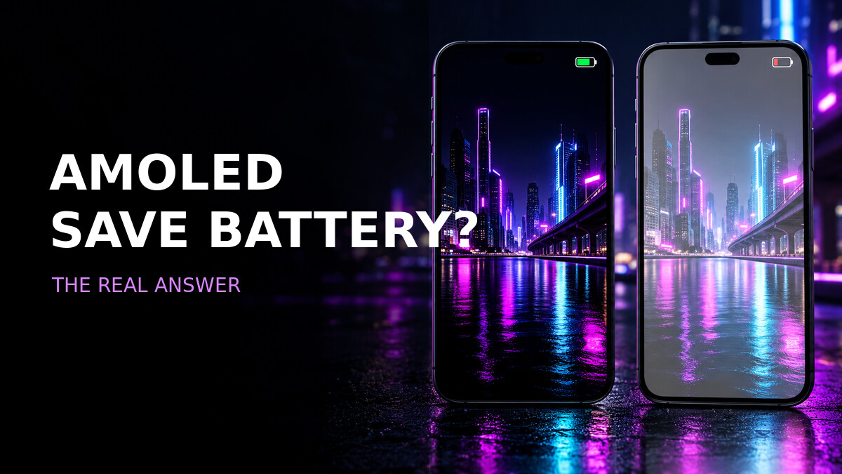 AMOLED black wallpaper battery comparison on phones