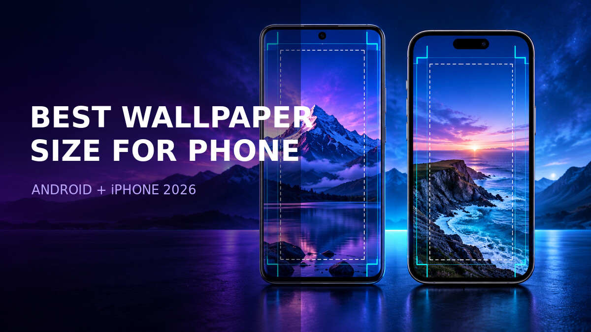 Android and iPhone wallpaper size comparison