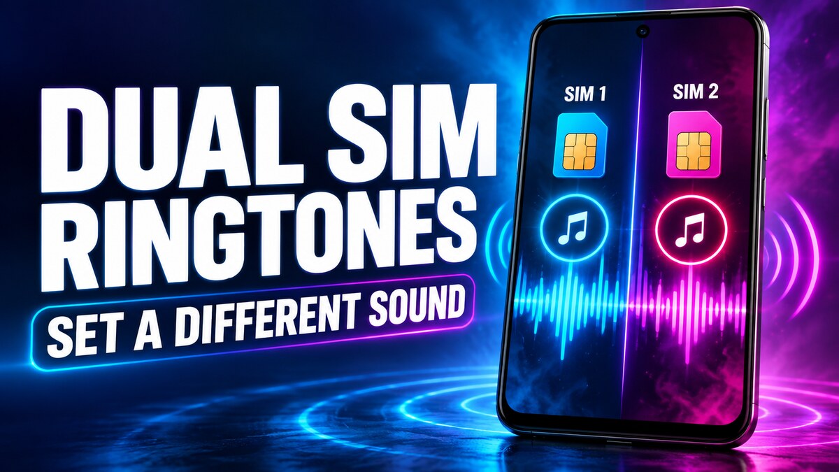 Dual SIM Android phone with different ringtone waveforms for SIM 1 and SIM 2