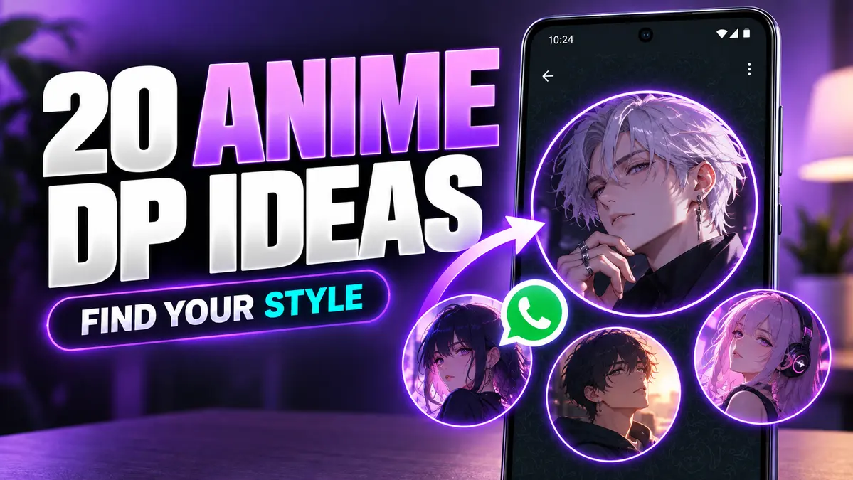 20 Anime DP Ideas for WhatsApp: Choose Your Style — illustrated phone preview