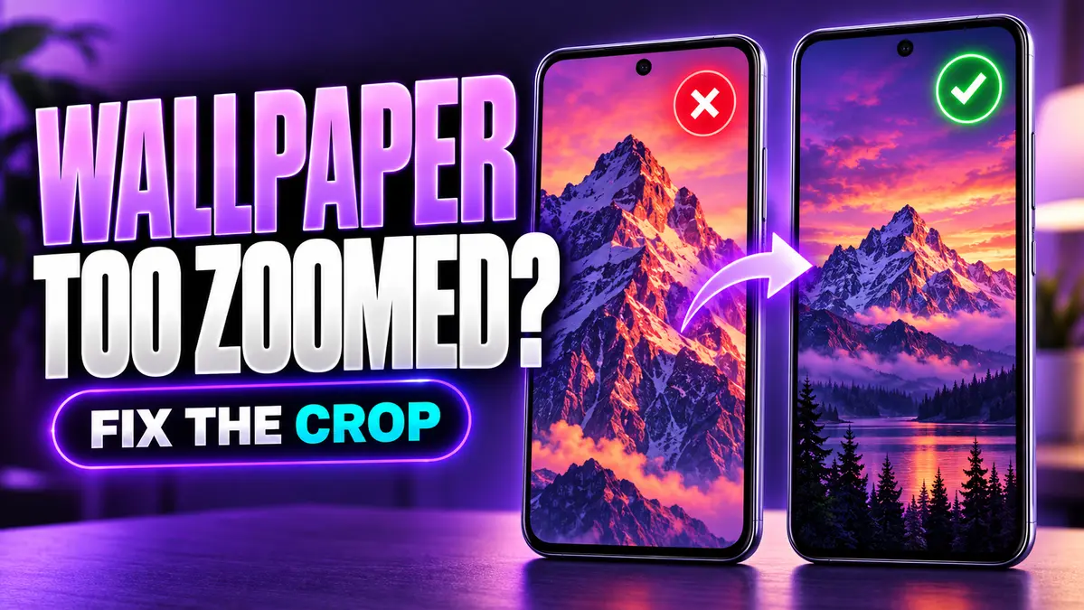 Wallpaper Zoomed In? Android and iPhone Fixes — illustrated phone preview