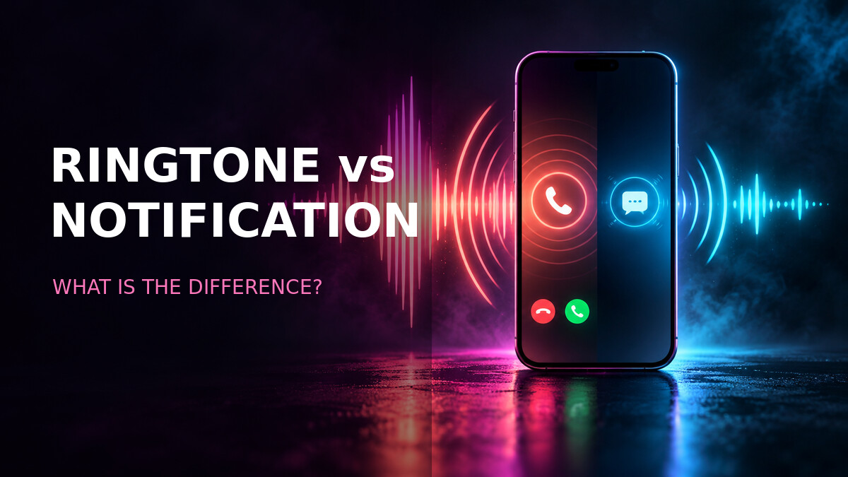 Ringtone and notification sound waveform comparison