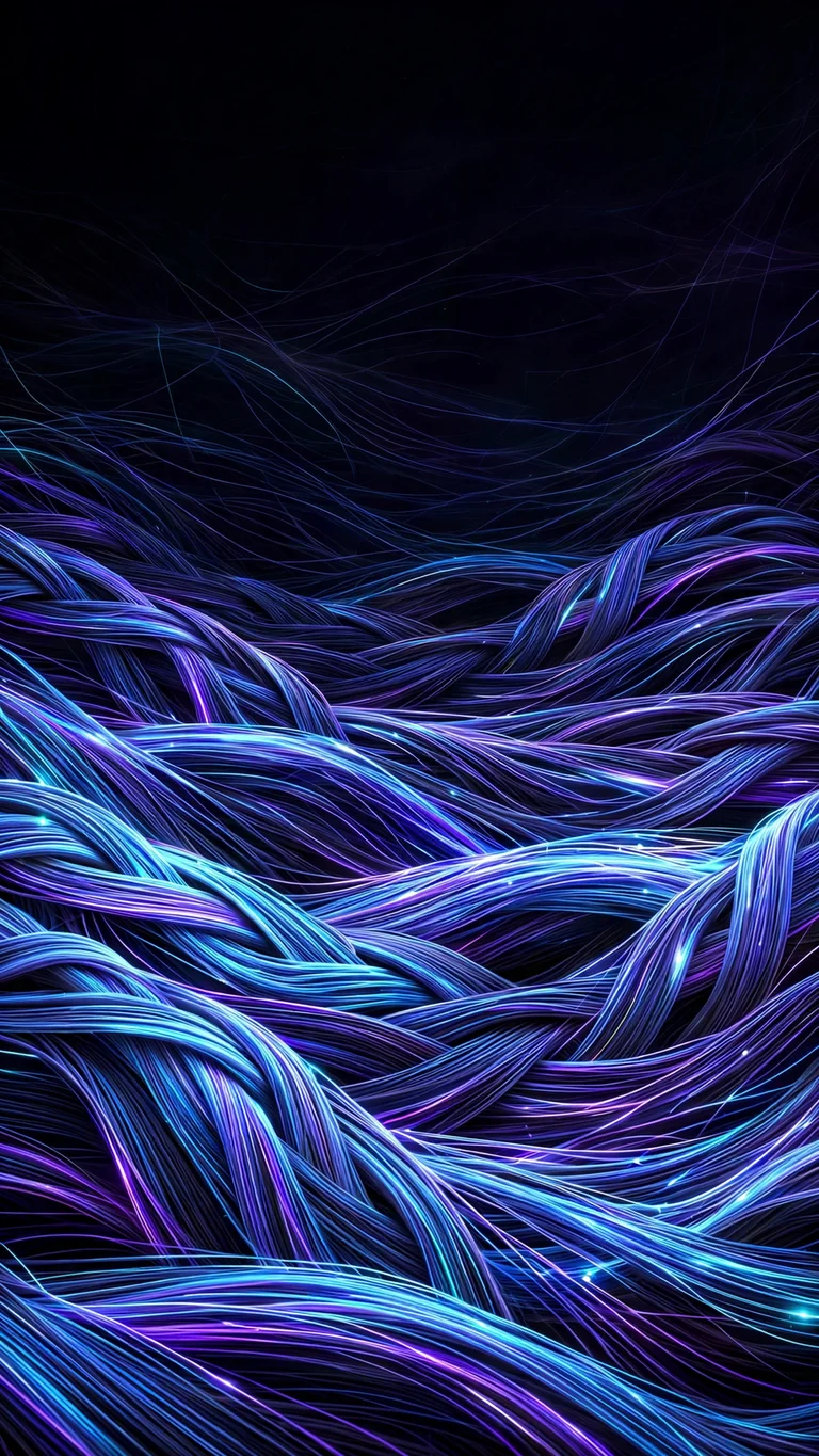 glowing fiber optic waves abstract wallpaper