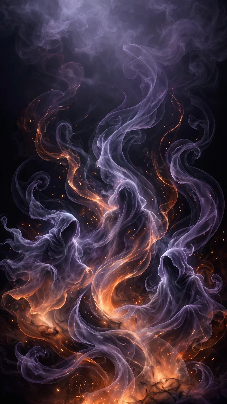 haunted spectral mist wraiths abstract wallpaper