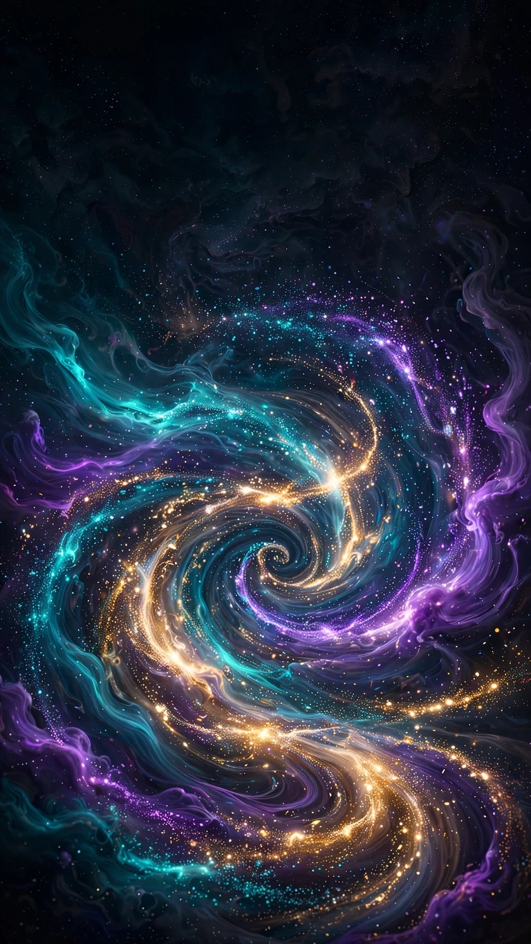 cosmic stardust vortex abstract wallpaper