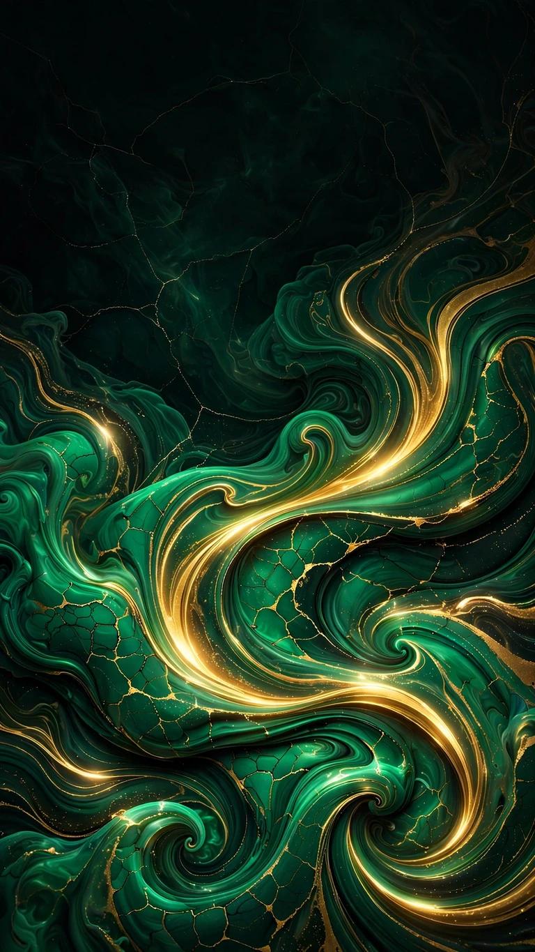 emerald marble with gold veins abstract wallpaper