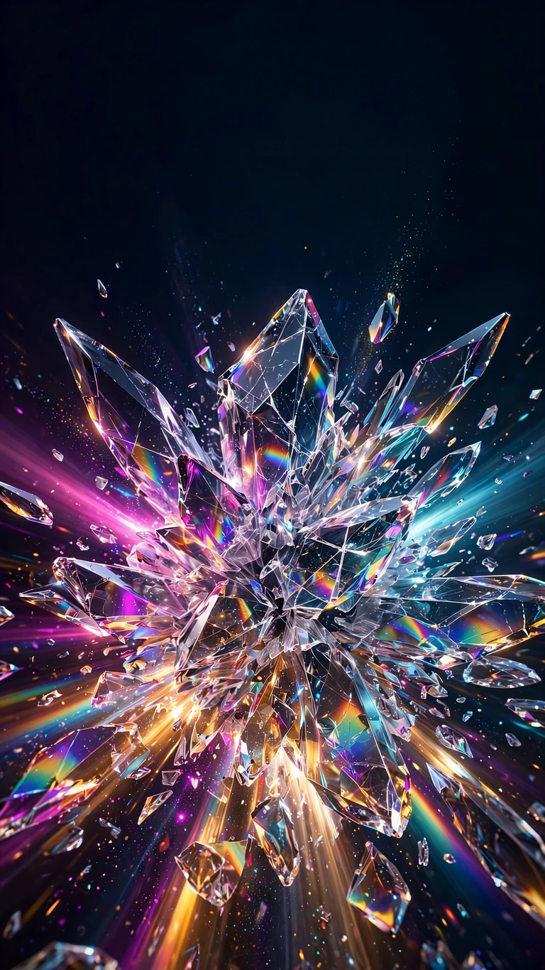 fractured prism crystal abstract wallpaper