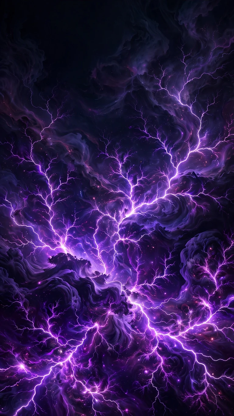 violet lightning storm abstract wallpaper