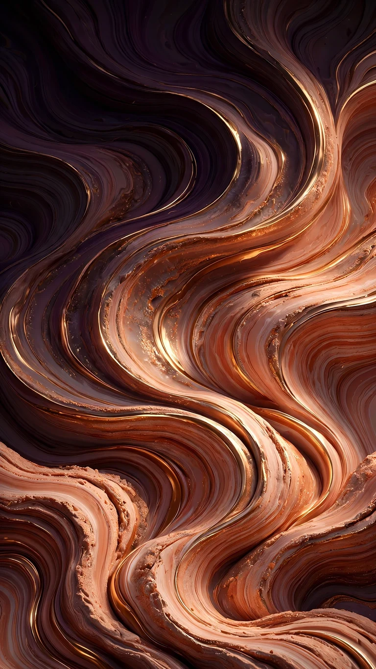 rose gold sandstone swirl waves wallpaper