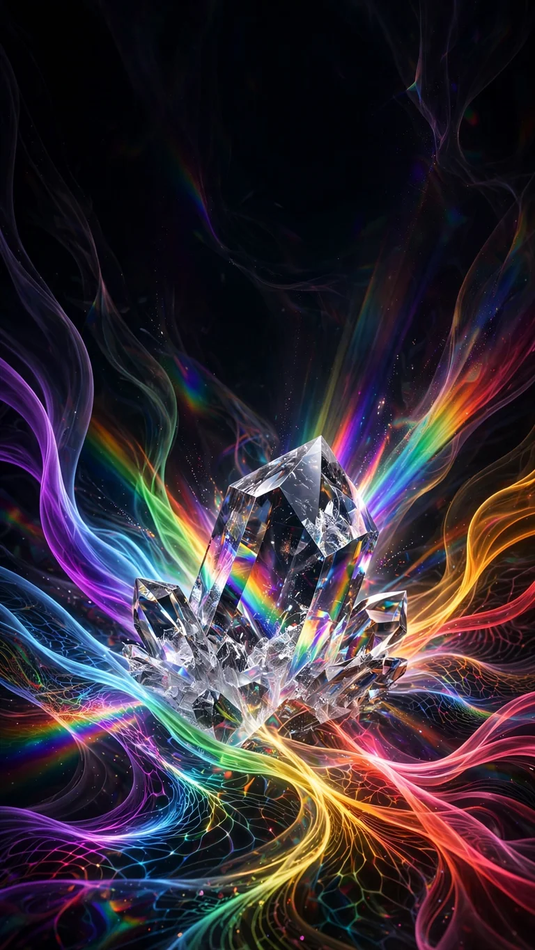 Prism Rainbow Light Refraction abstract phone wallpaper