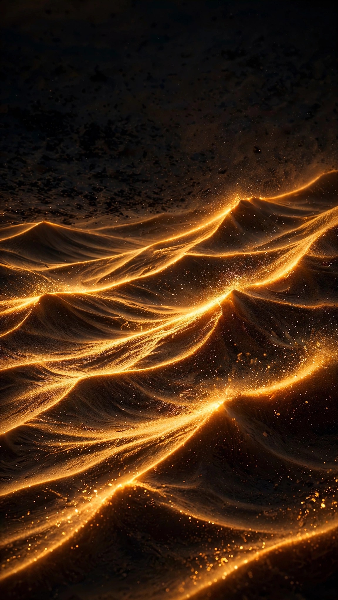Golden Sand Dune Ripples Macro - free phone wallpaper