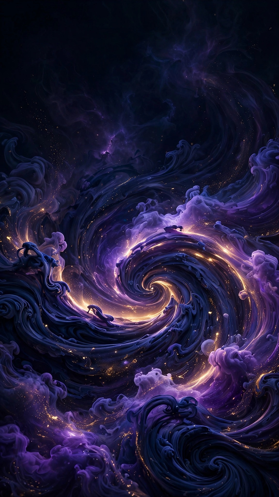 Ink Galaxy Whirlpool - free phone wallpaper