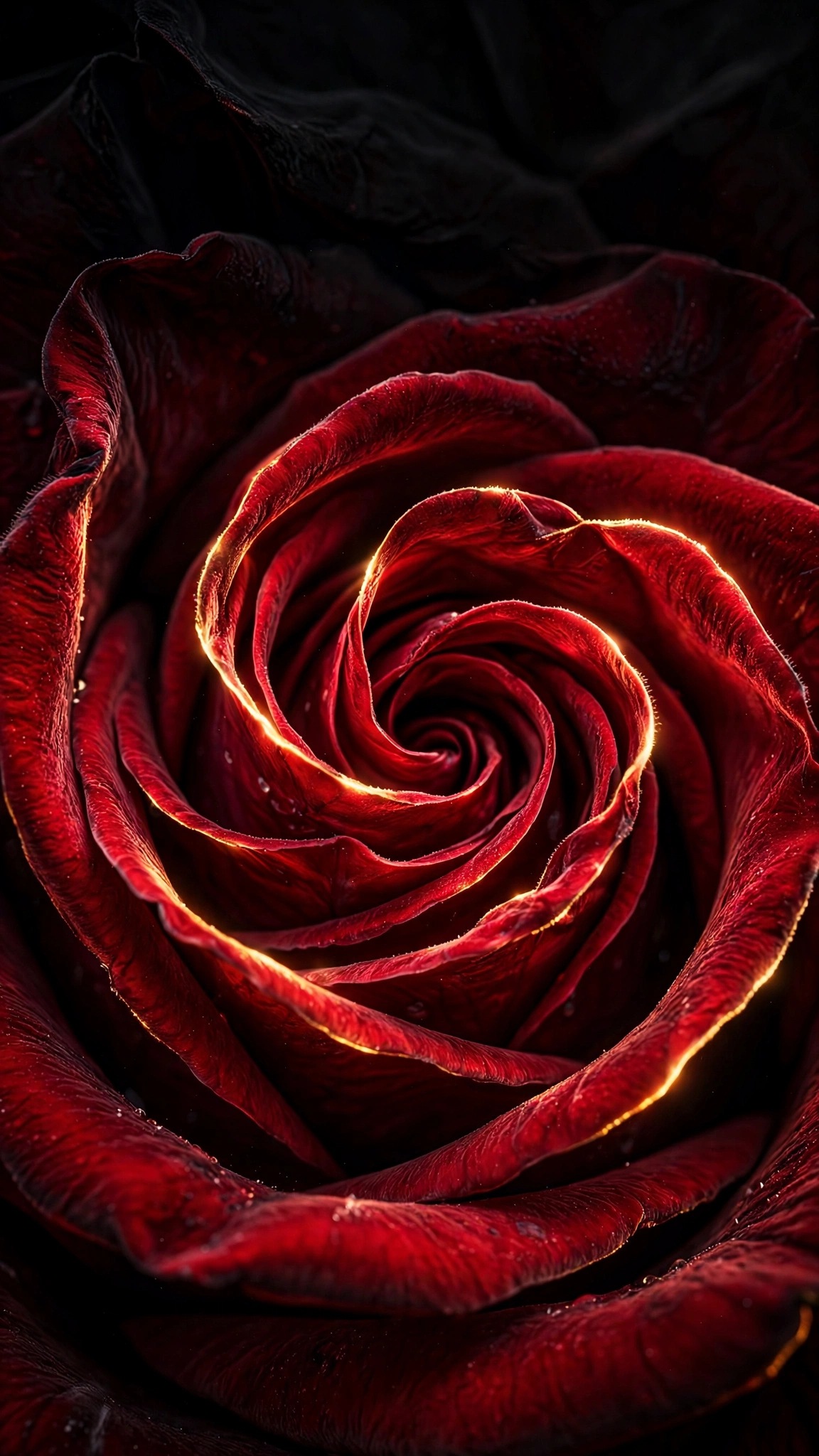Velvet Rose Petal Macro Swirl - free phone wallpaper