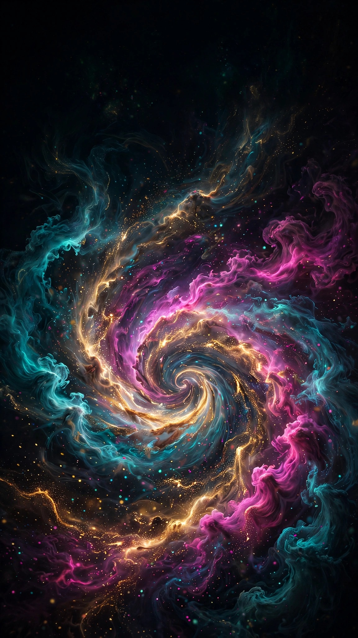 Cosmic Dust Nebula Swirl Abstract Wallpaper