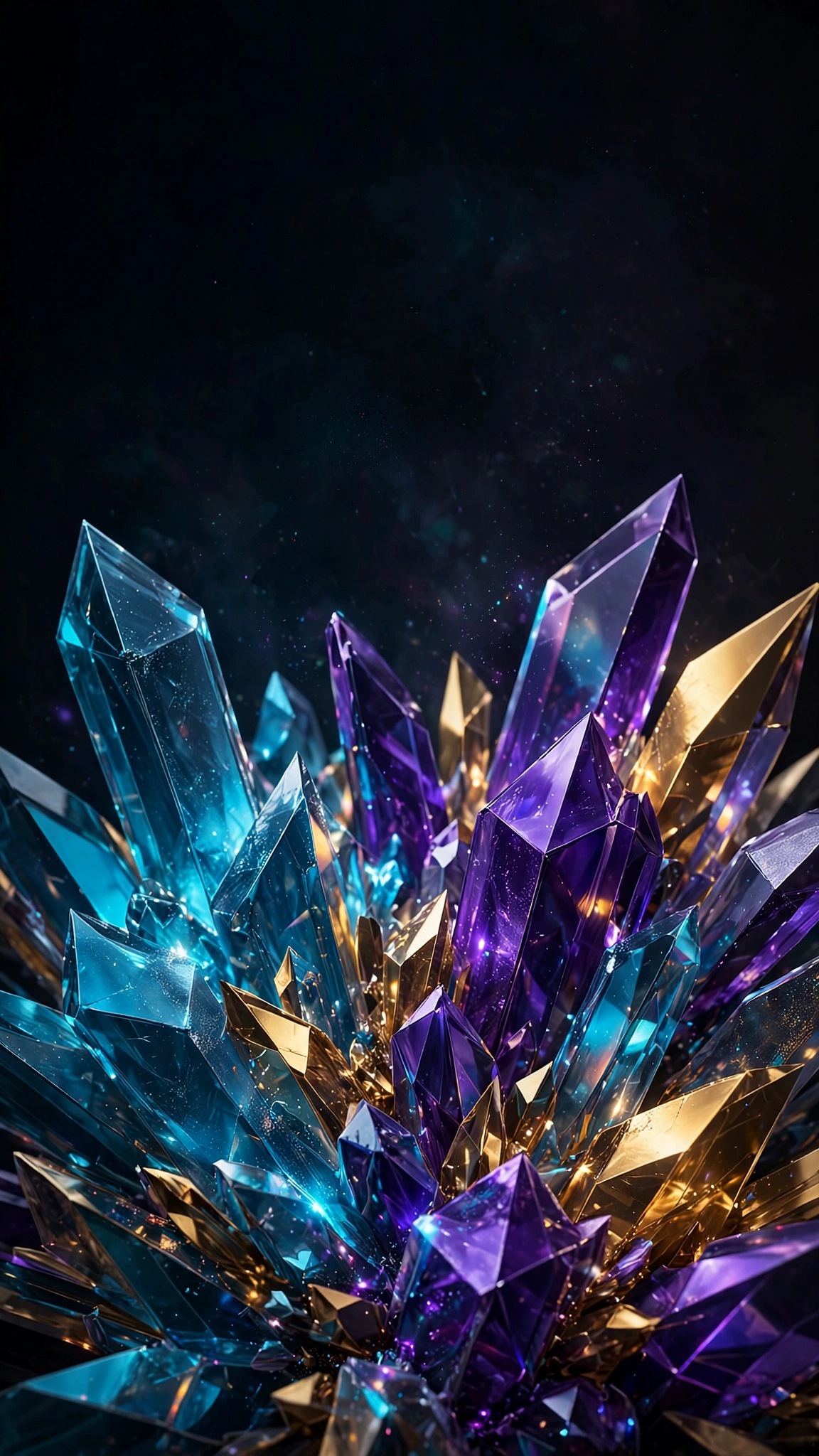 Geometric Crystal Prism Facets Abstract Wallpaper