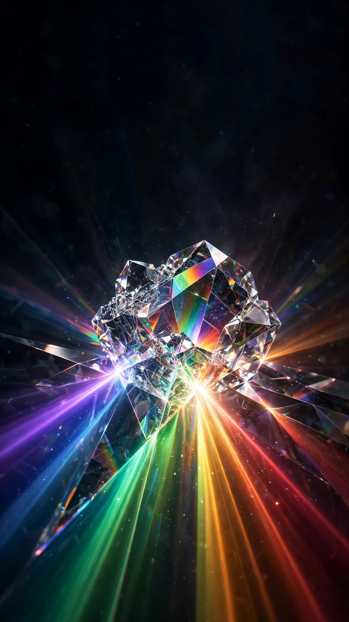 Prism Light Refraction Beams Abstract Wallpaper