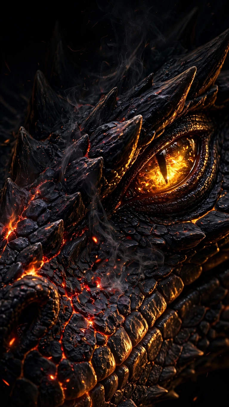 glowing dragon eye in darkness wallpaper