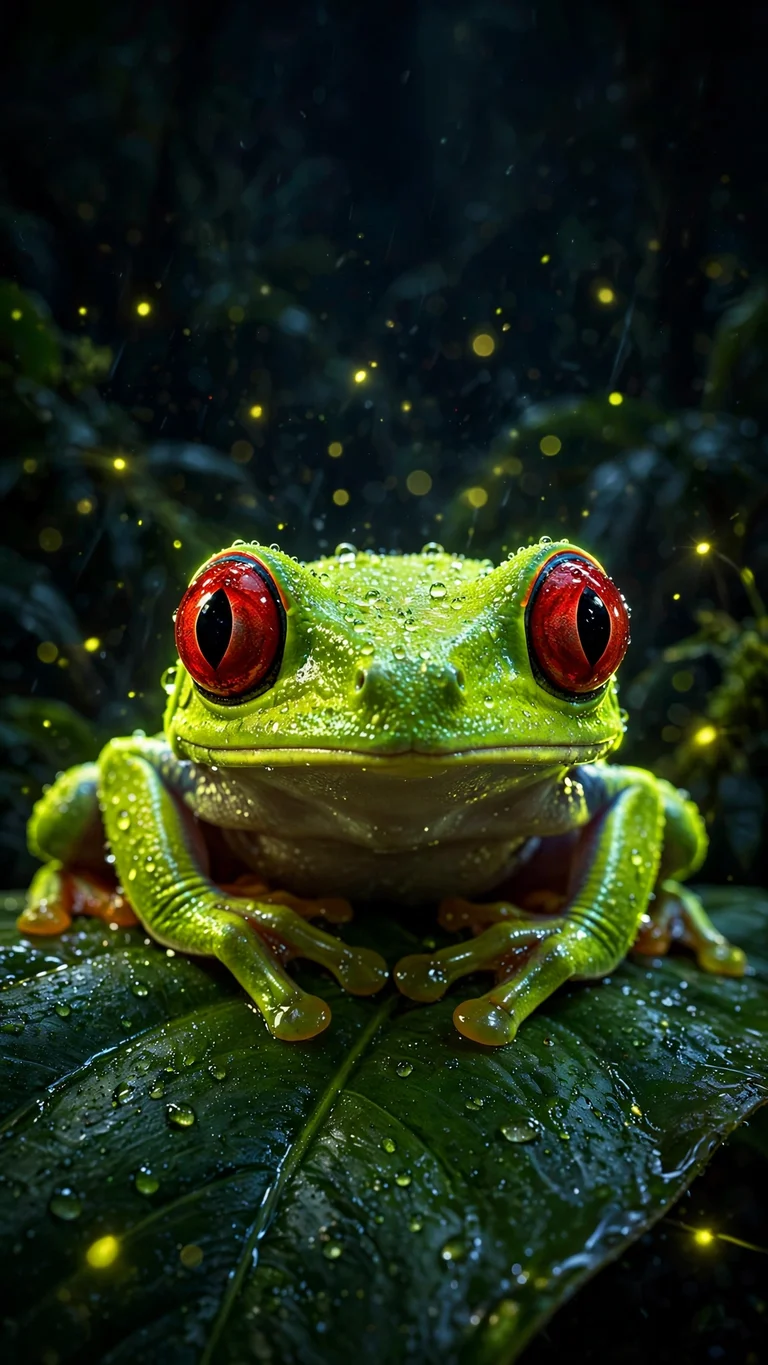 red-eyed tree frog macro wallpaper