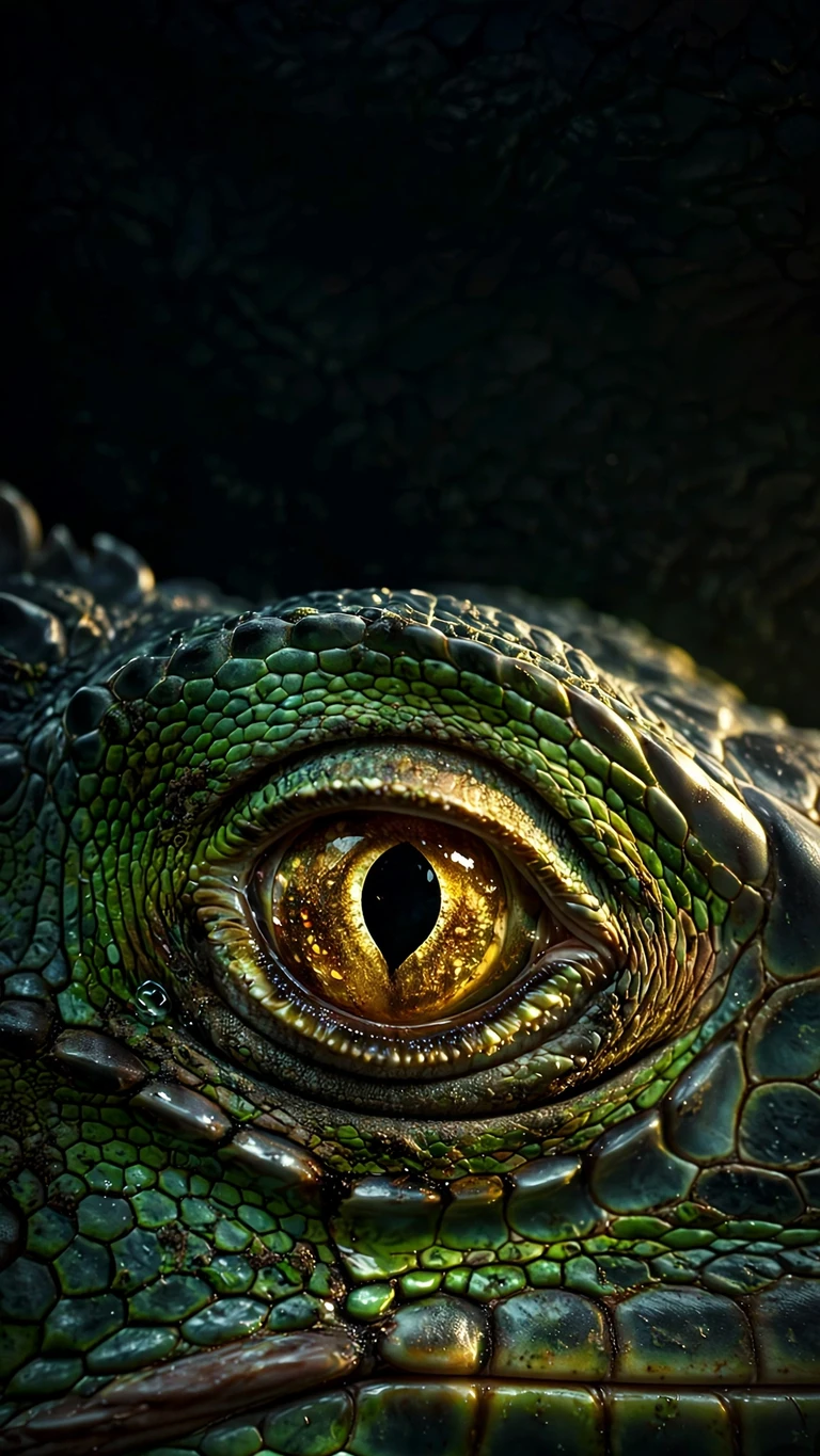 Iguana Eye Macro, vertical animals phone wallpaper