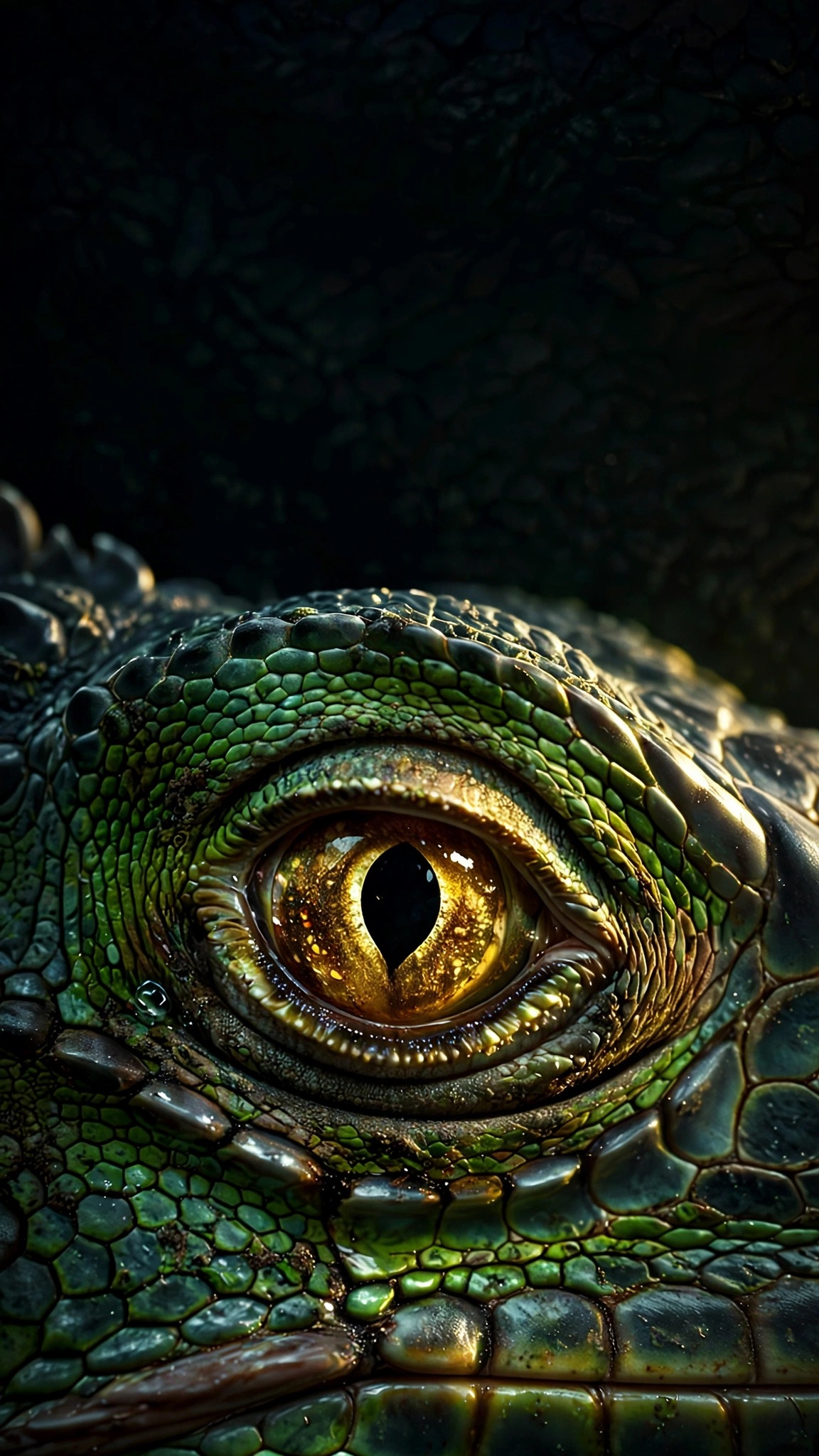 Iguana Eye Macro, vertical animals phone wallpaper