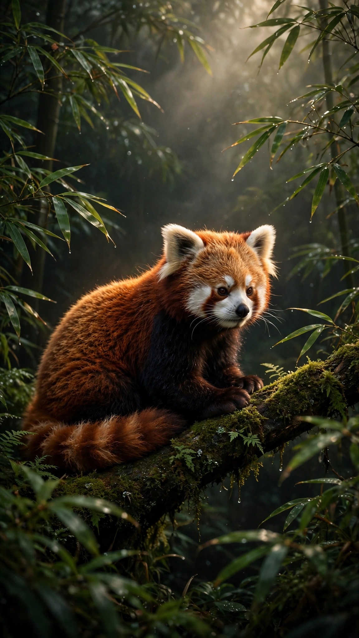 Red Panda Bamboo Grove Animals Wallpaper