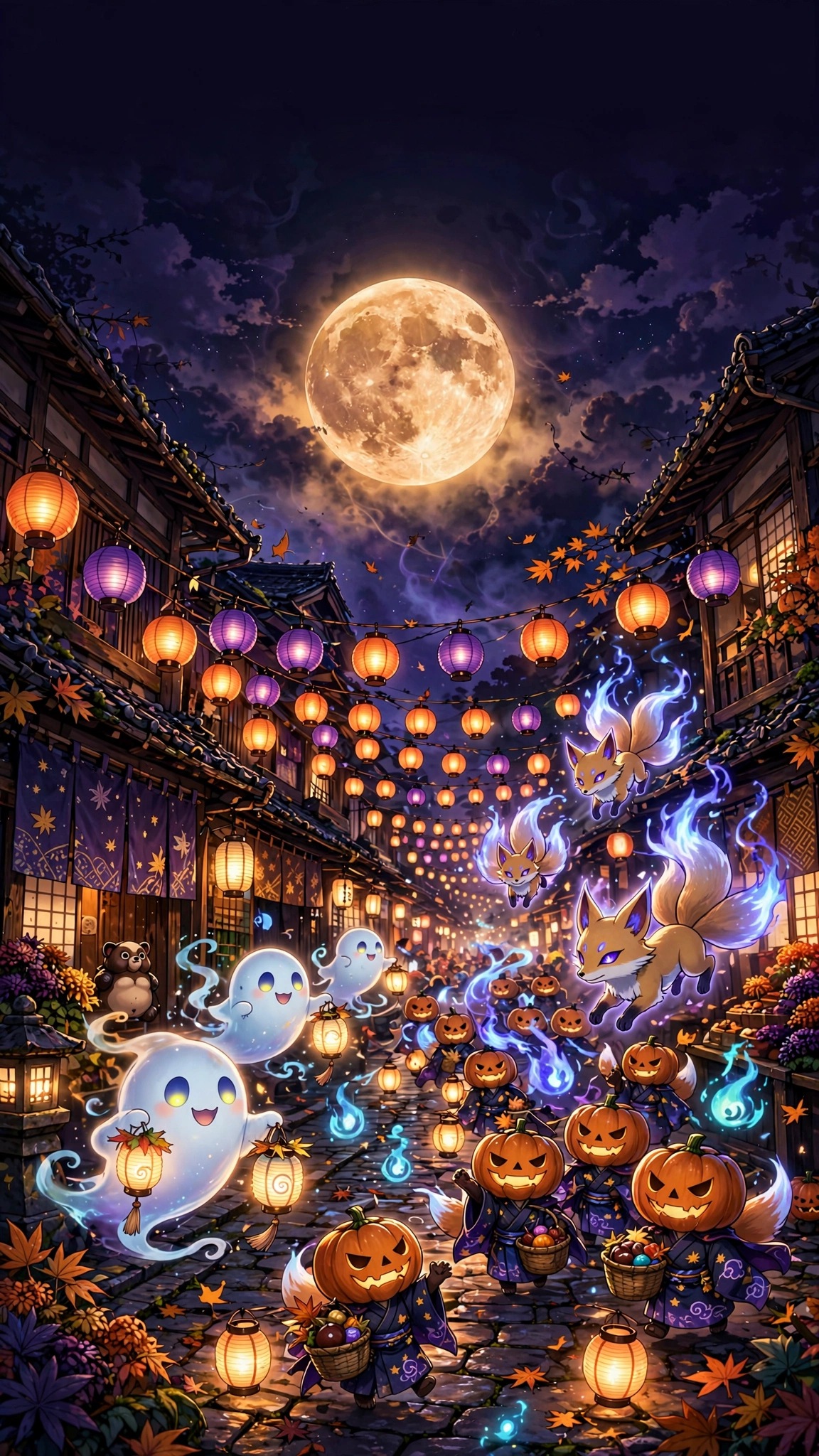 anime yokai night parade wallpaper