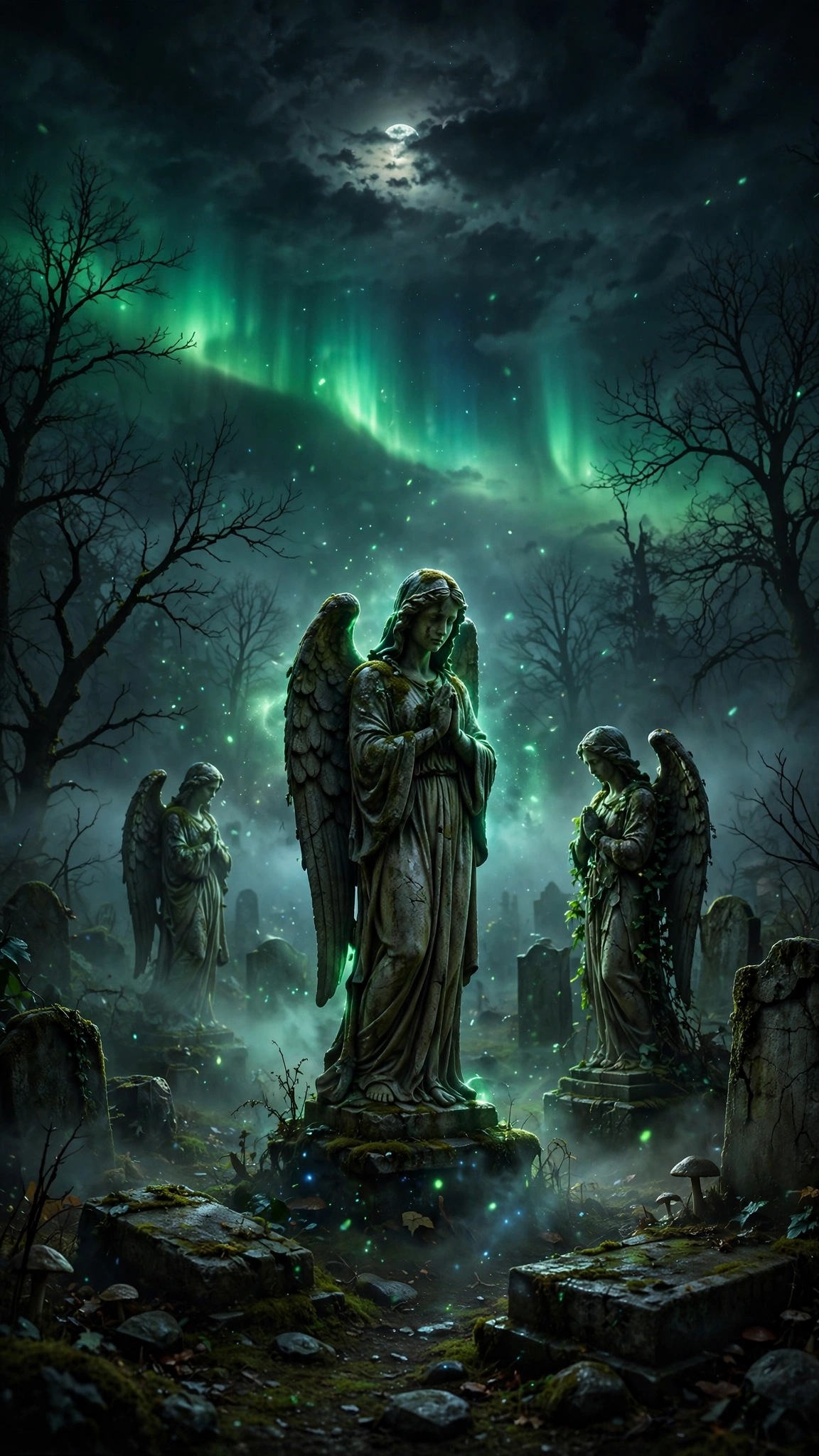 stone angel cemetery aurora wallpaper