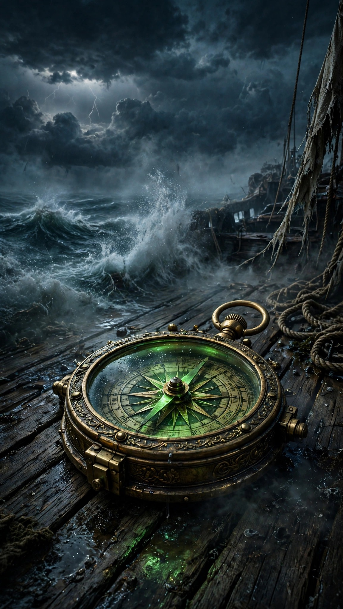 Cursed Compass Ghost Storm Sea wallpaper