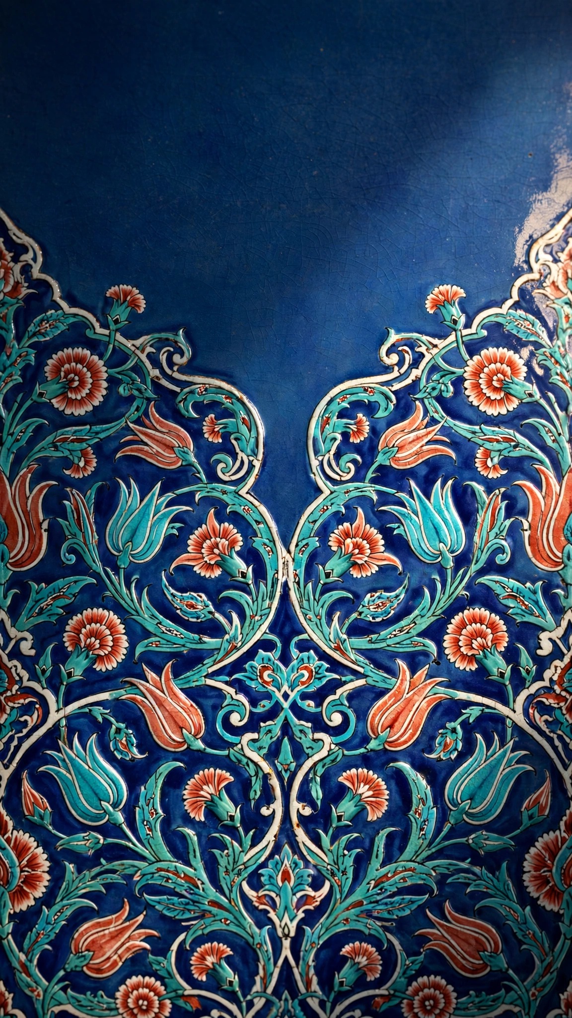 iznik floral tile wall