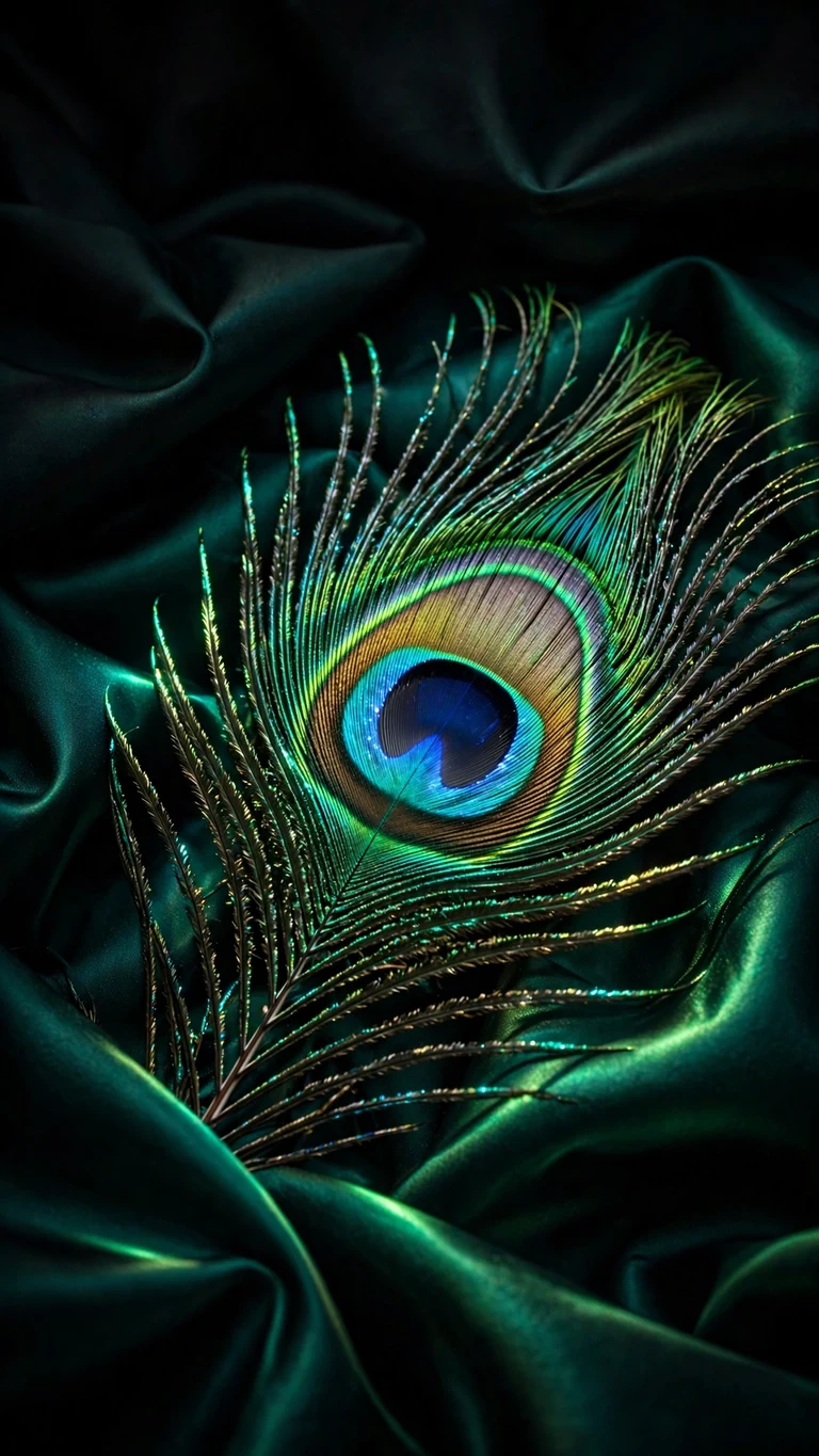 peacock feather eye dark silk minimal minimal phone wallpaper