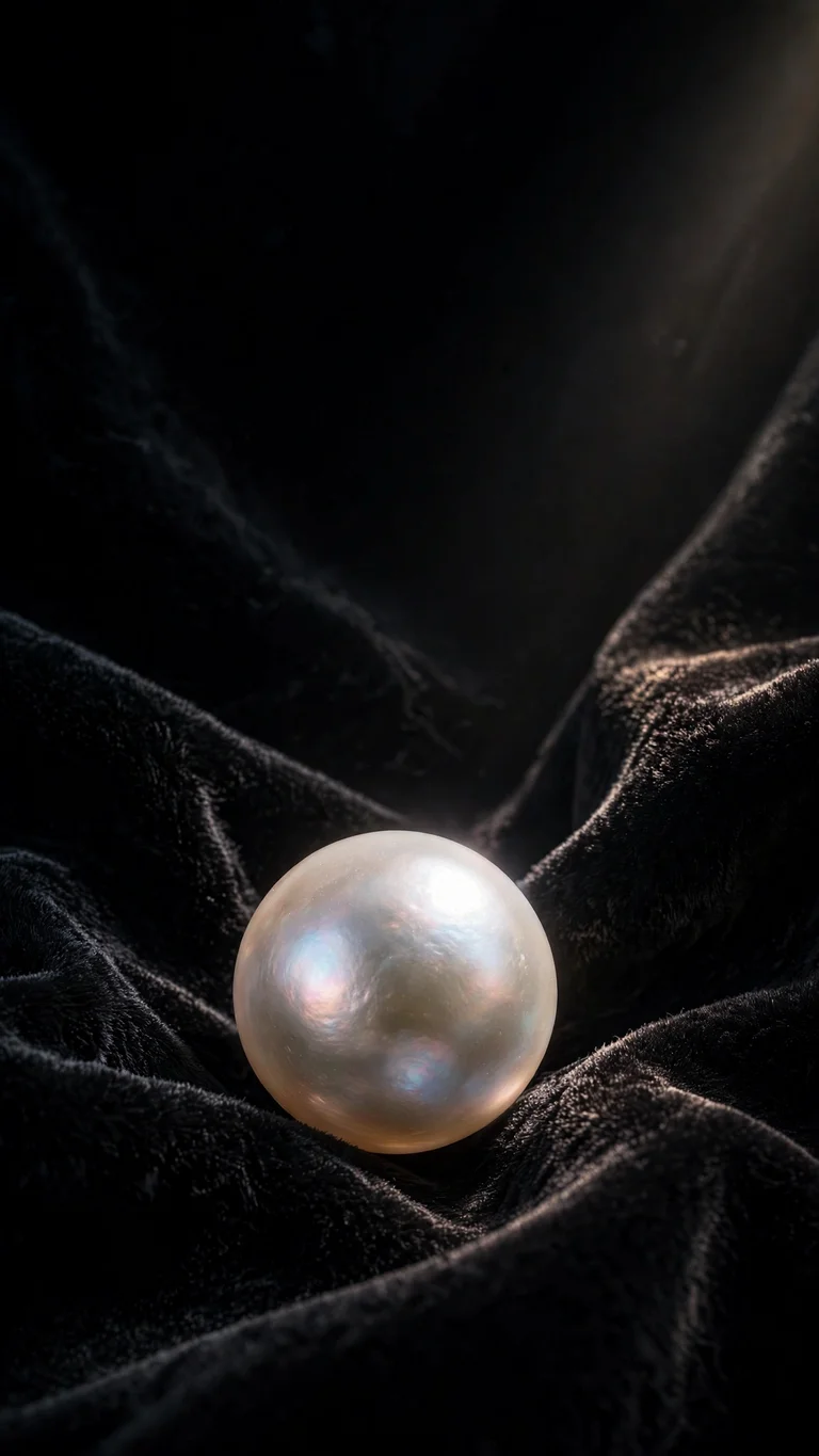 Single Pearl Black Velvet, vertical minimal phone wallpaper