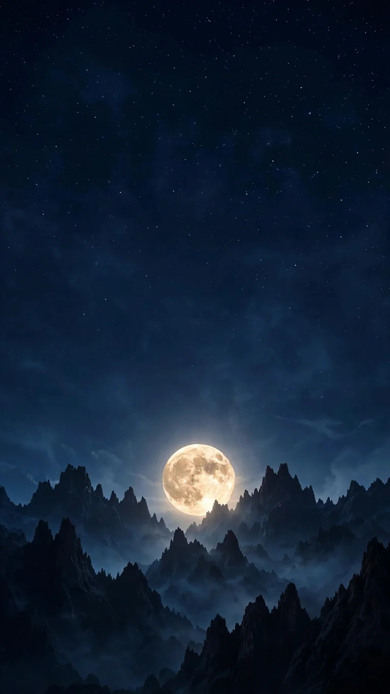 Full Moon Over Black Ridge minimal wallpaper