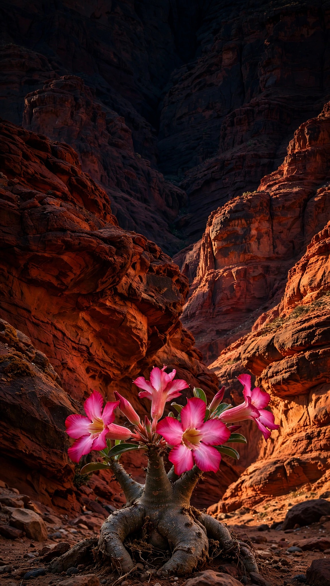 Desert Rose in the Canyon Light - free phone wallpaper