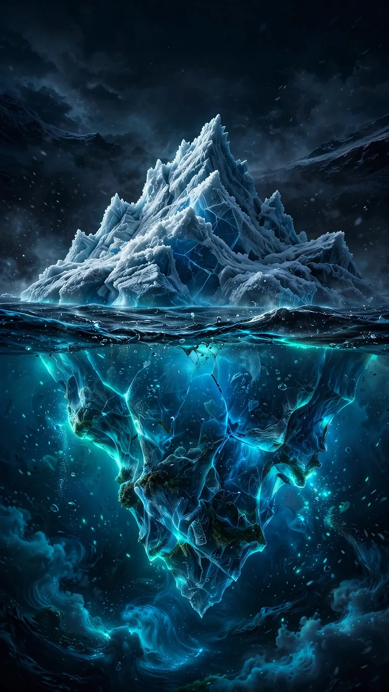 Iceberg Split View, vertical ocean wallpaper