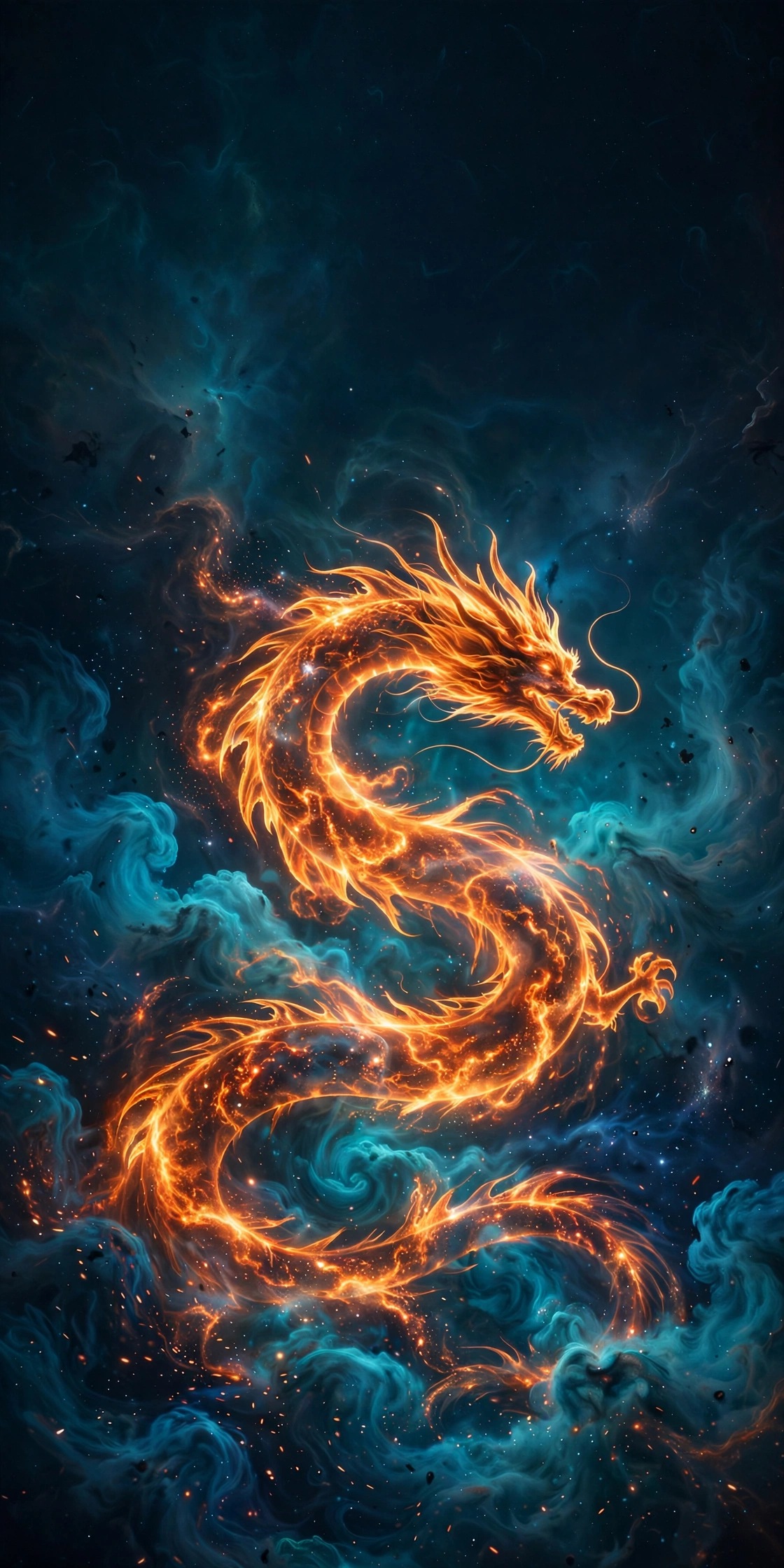 a dragon-shaped nebula