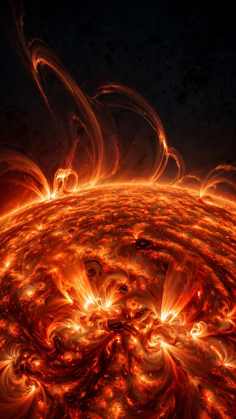 solar flares erupting on the Sun's surface