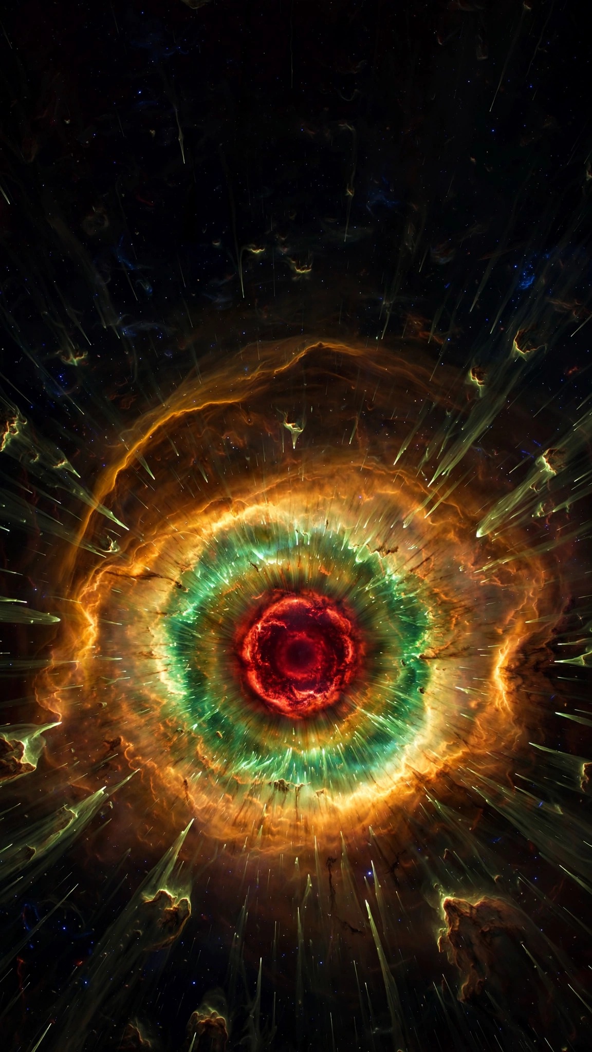 Helix Nebula cosmic eye - vertical space phone wallpaper