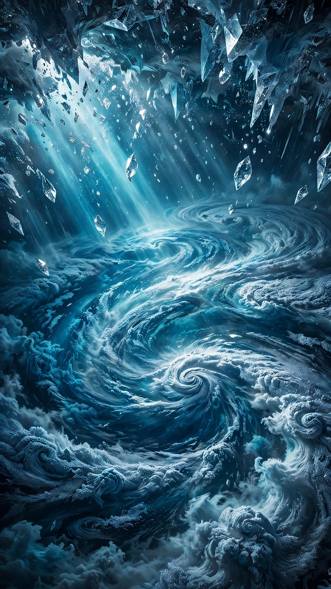 Diamond Rain Over an Ice Giant - free phone wallpaper