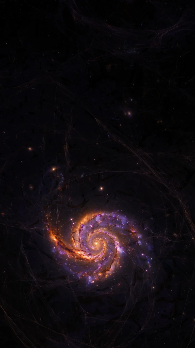 Isolated void galaxy space wallpaper
