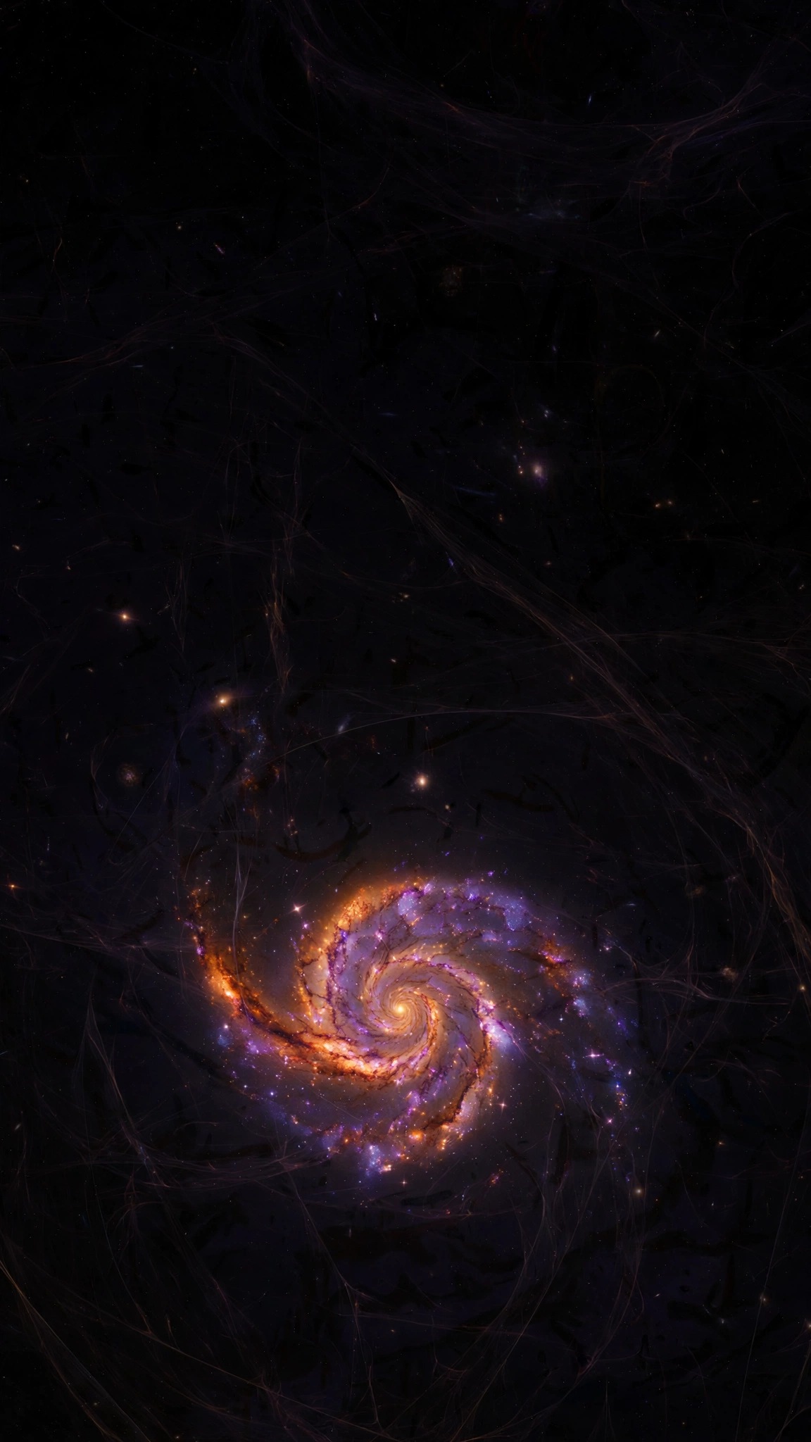 Isolated void galaxy space wallpaper