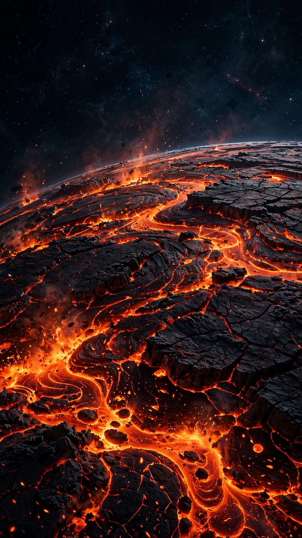 Lava exoplanet magma ocean phone wallpaper
