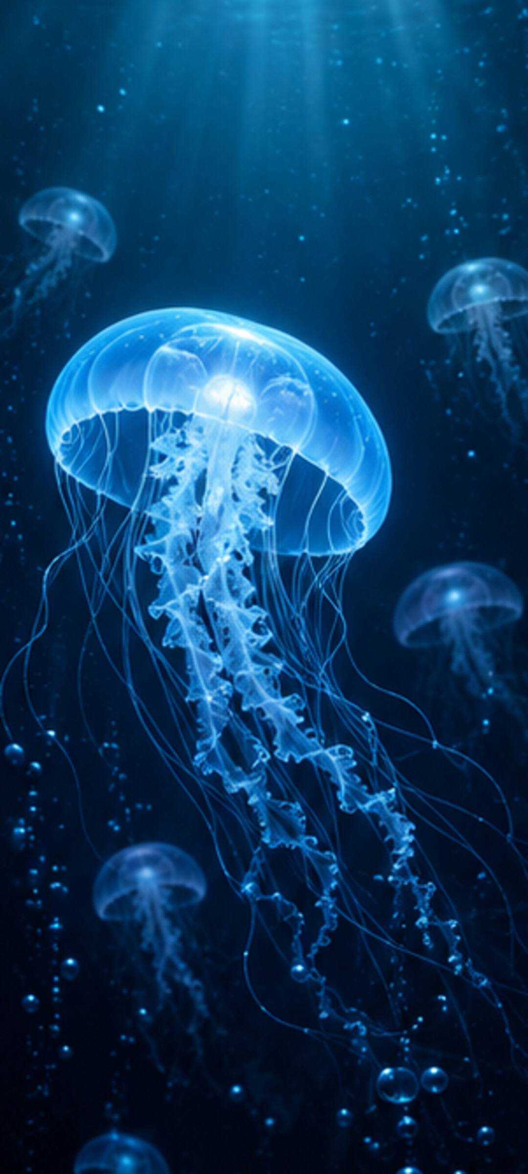 Blue Jellyfish Wallpaper free download