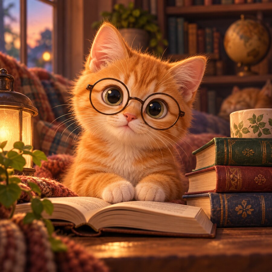Bookish Kitten DP free download