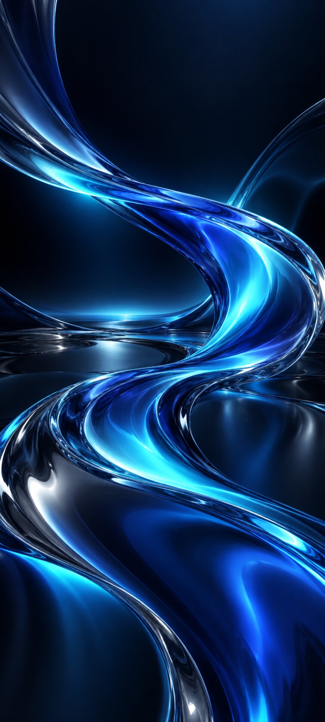 Cobalt Fluid Glass Wallpaper free download
