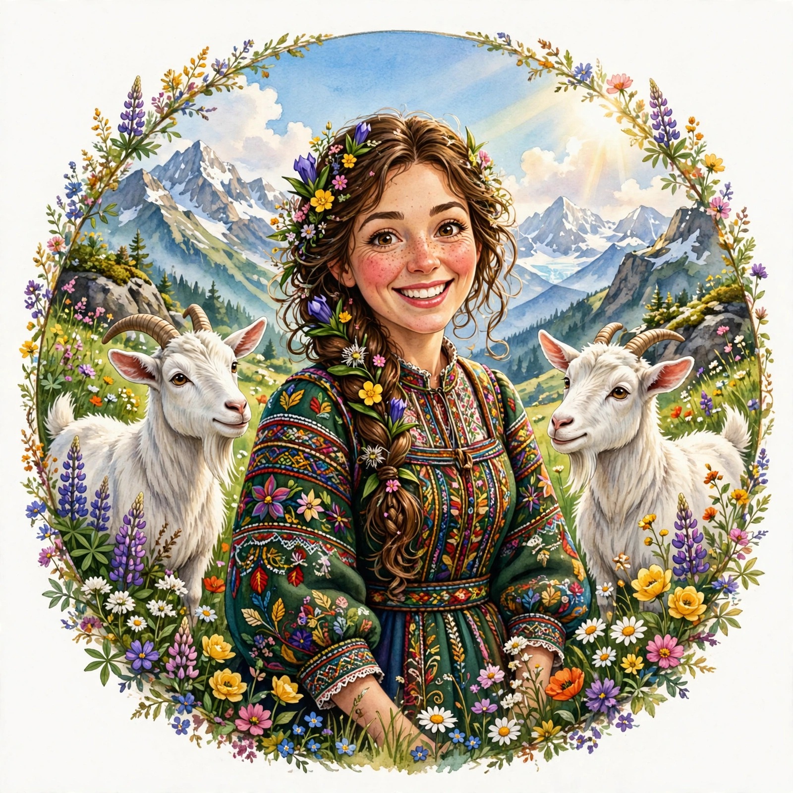 Alpine Goatherd Meadow girls WhatsApp DP