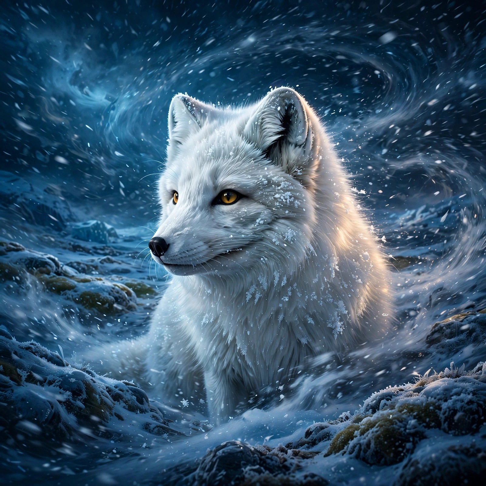 Arctic Fox Tundra Blizzard Nature Dp WhatsApp DP