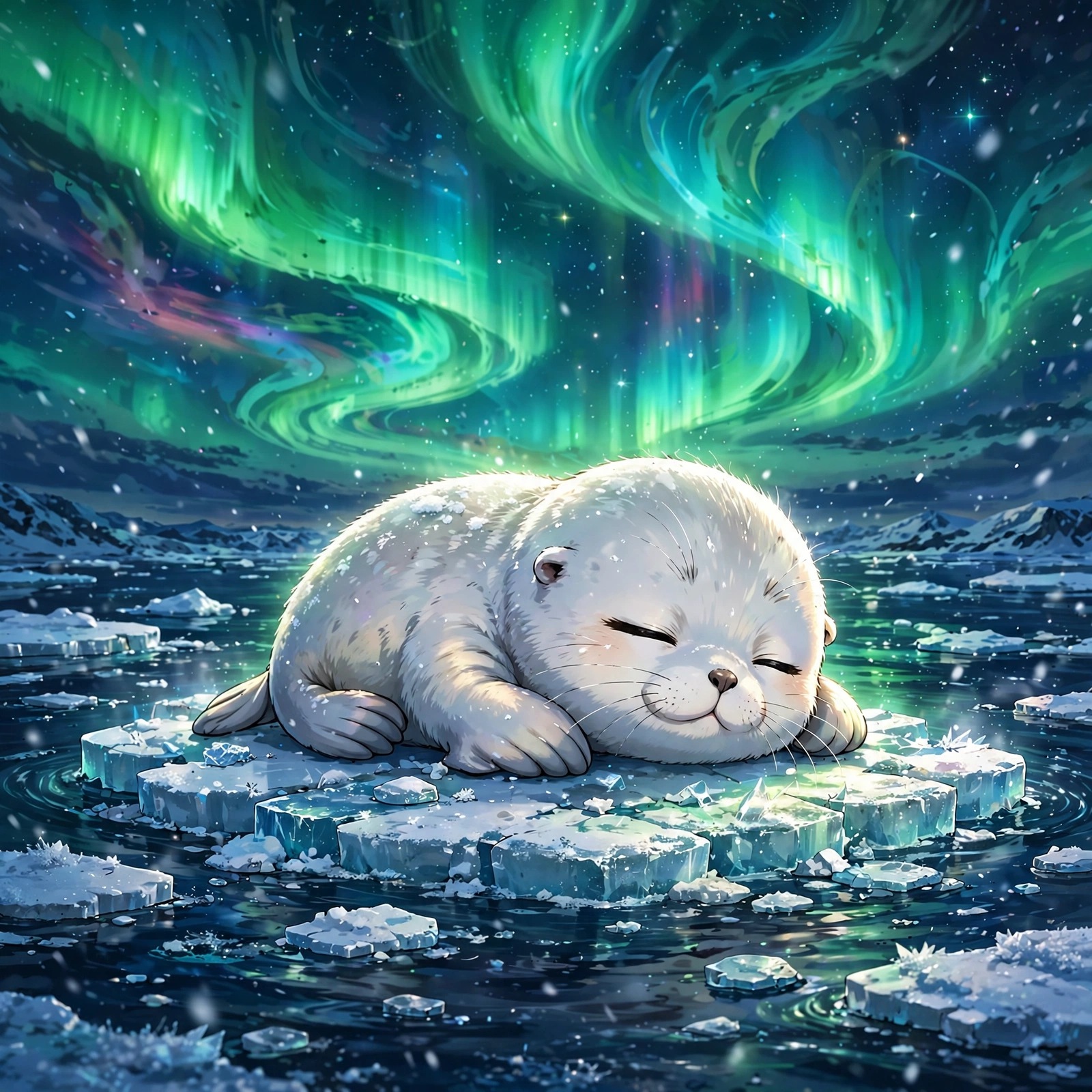 Seal Pup Beneath the Aurora anime DP - free download
