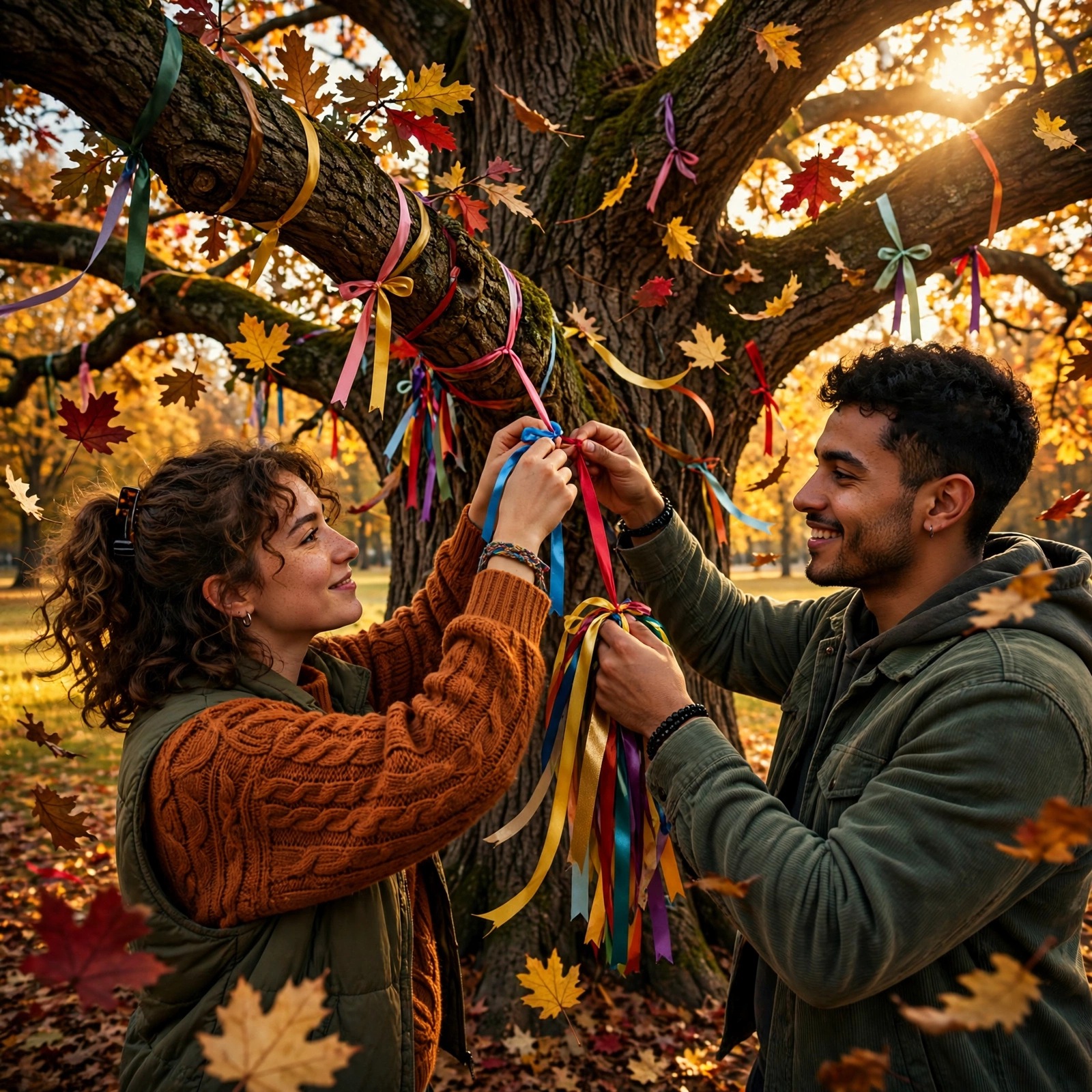Wish Ribbons on the Autumn Oak