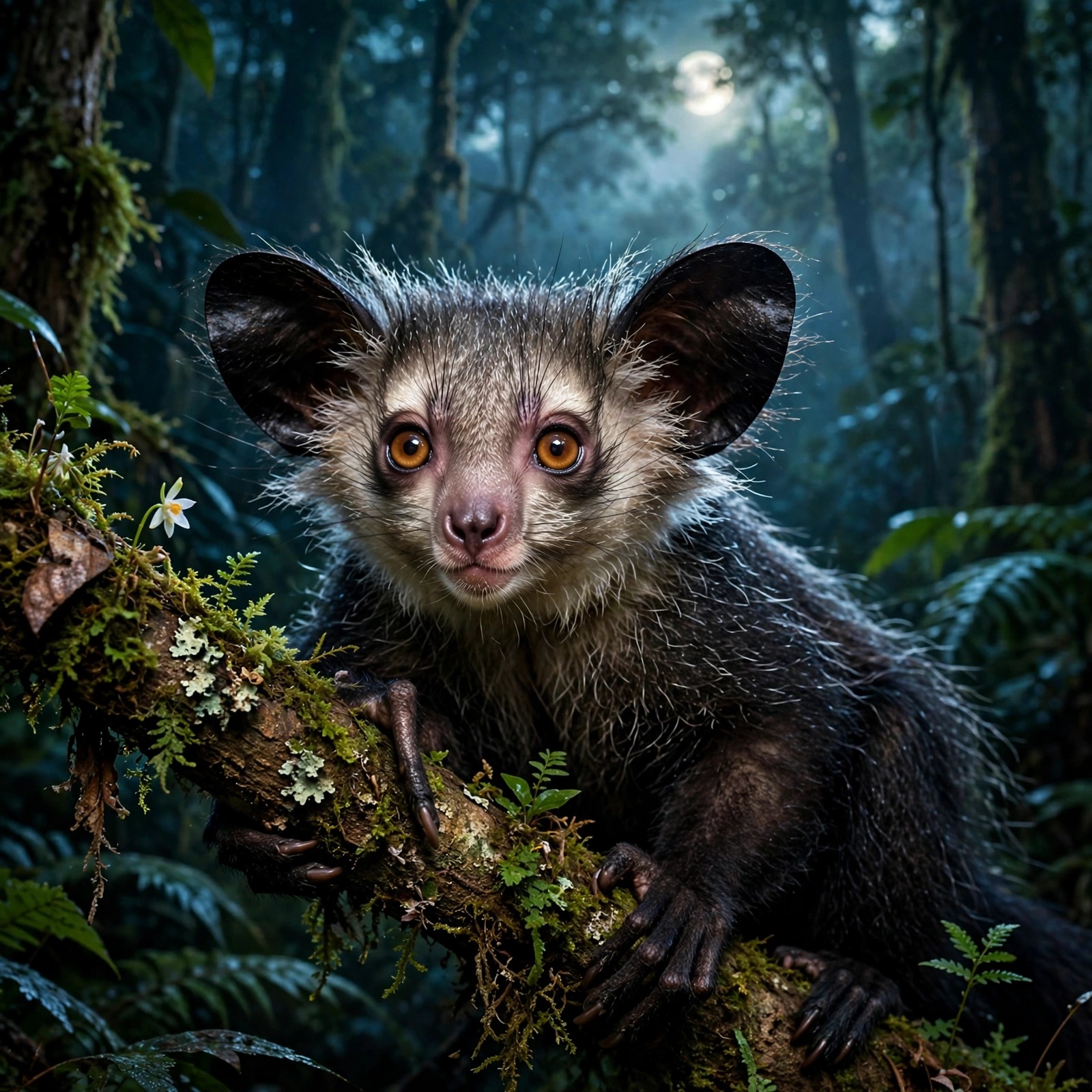 Aye-Aye in Madagascar at Night