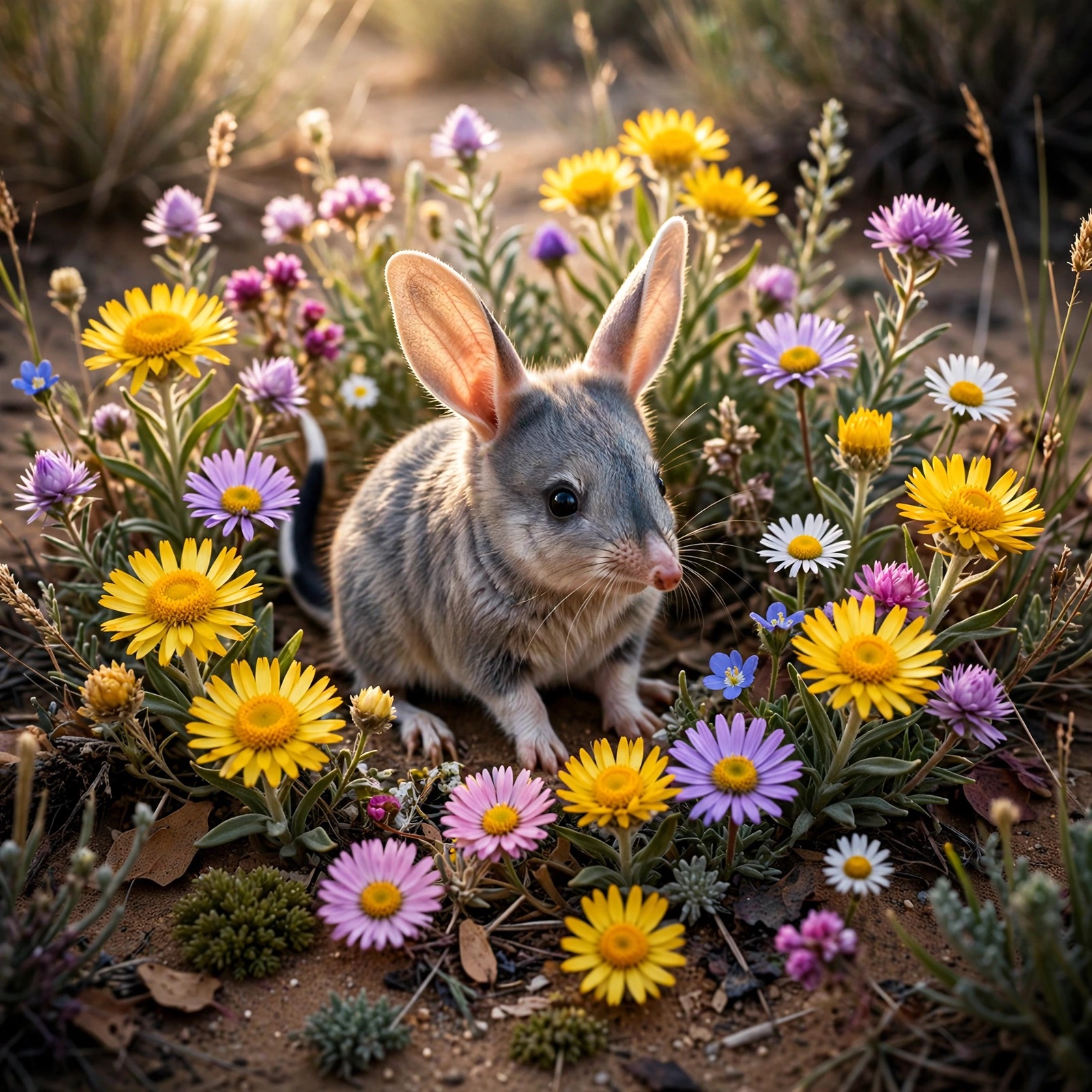 Baby Bilby in Desert Bloom